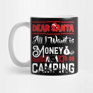 Camping Santa Christmas Mug